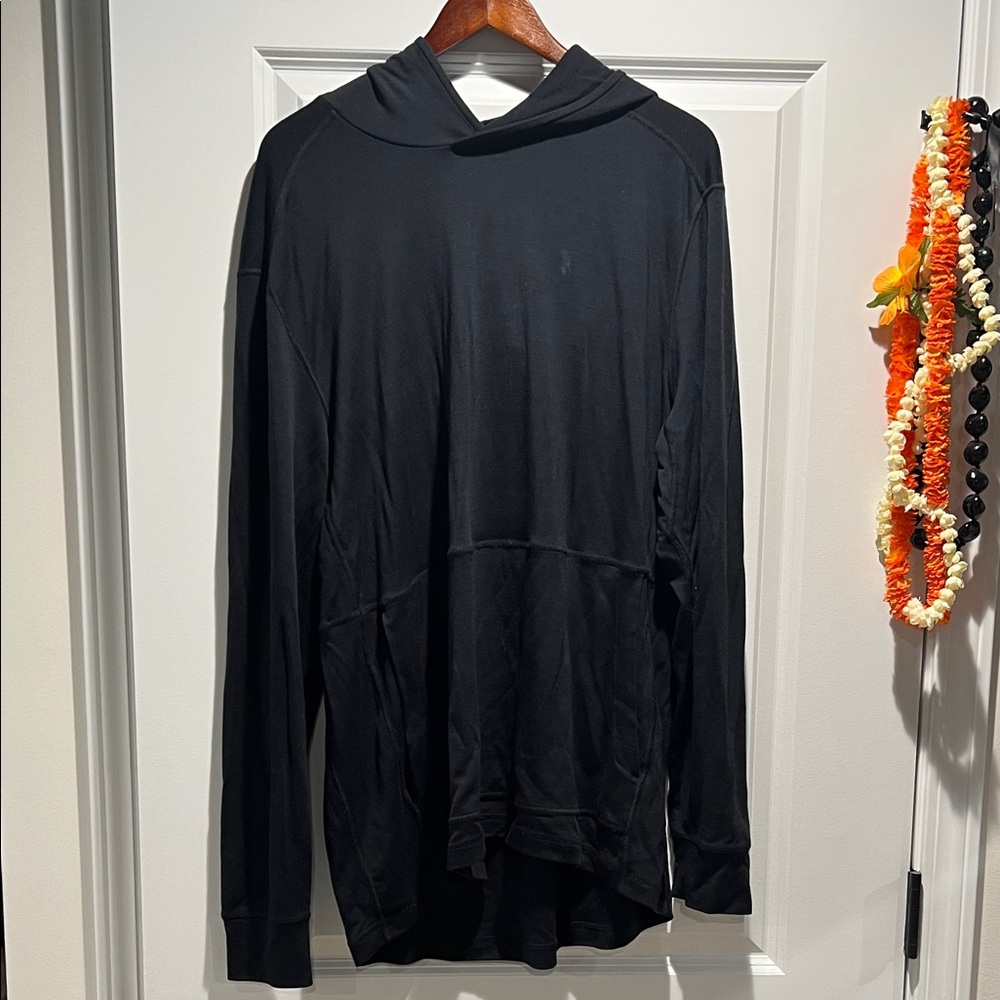 NOBULL Black Merino Wool Blend Hoodie